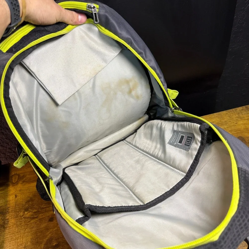 Ful Laptop Backpack Black Grey Neon Yellow Polyester Travel Bag Mens‎ Womens OS